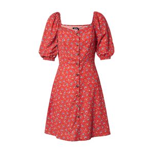 Boohoo Nyári ruhák 'Floral Square Neck Mini Dress'  piros