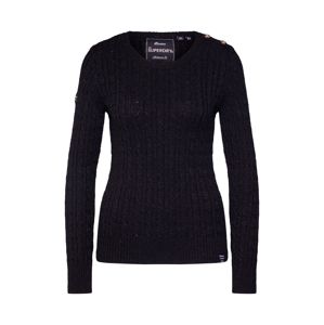 Superdry Pullover 'CROYDE CABLE KNIT'  fekete