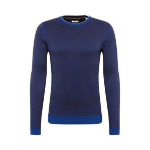 TOM TAILOR Pulóver 'birdseye sweater'  kék / sötétszürke
