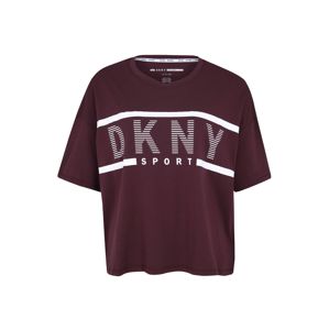 DKNY Sport Funkcionális felső 'CROPPED LOGO TEE'  bordó / fehér