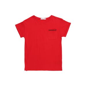 Calvin Klein Jeans Póló 'OCO POCKET EMBROIDER'  piros
