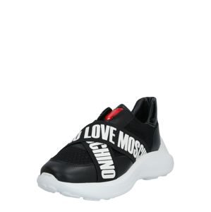 Love Moschino Belebújós cipők 'SUPER HEART'  fekete / fehér