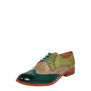 MELVIN & HAMILTON Fűzős cipő 'Amelie'  zöld / konyak