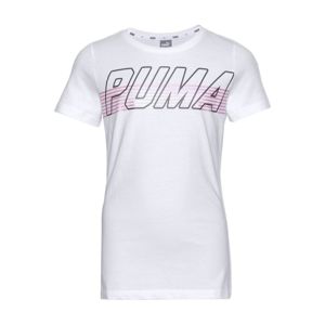 PUMA Póló 'Alpha'  fehér / rózsaszín / fekete