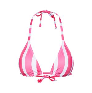 Hunkemöller Bikini felső 'Candy Stripes Triangle'  rózsaszín / fehér