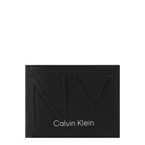Calvin Klein Pénztárcák 'NY SHAPED 5CC W/ COIN'  fekete