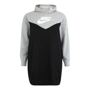 Nike Sportswear Ruha 'W NSW HRTG HOODY DRESS SB PLUS'  szürke / fekete