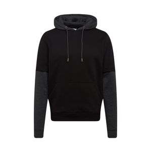 Urban Classics Sweatshirts 'Double Layer Hoody'  sötétszürke / fekete