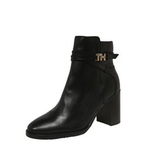 TOMMY HILFIGER Stiefelette 'TH HARDWARE LEATHER HIGH BOOTIE'  fekete