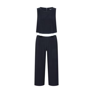 DKNY Kezeslábas 'S/L Popover Jumpsuit'  fekete / fehér