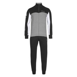 Champion Authentic Athletic Apparel Házi ruha 'Full Zip Suit'  szürke melír / fekete / fehér