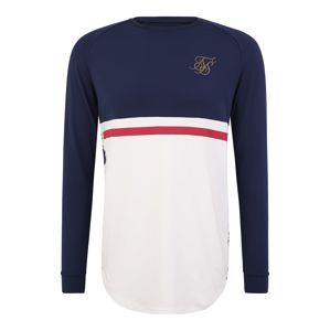 SikSilk Tréning póló  tengerészkék / piros / fehér