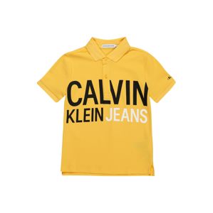 Calvin Klein Jeans Póló  sárga / fekete / fehér