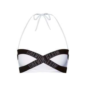 Calvin Klein Swimwear Bikini felső 'BANDEAU'  fekete / fehér