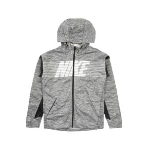 Nike Sportswear Tréning dzseki 'THERMA GFX FZ'  szürke / fekete