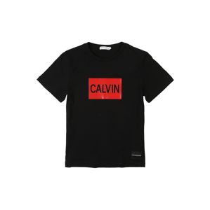 Calvin Klein Jeans Póló 'CALVIN LOGO REGULAR FIT TEE'  piros / fekete