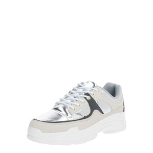 NA-KD Rövid szárú edzőcipők 'Aero Sneaker'  rózsaszín / ezüst / fehér