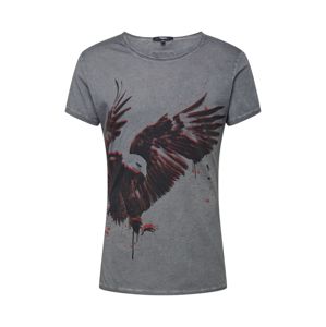 tigha Póló 'Flying Eagle'  fekete / sötétszürke / piros