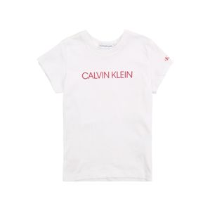 Calvin Klein Jeans Póló 'INSTITUTIONAL'  rózsaszín / fehér
