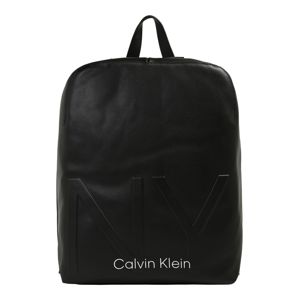 Calvin Klein Hátizsák 'NY SHAPED ROUND BACKPACK'  fekete