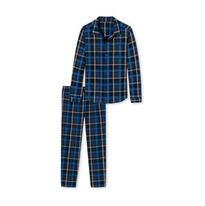 SCHIESSER Hosszú pizsama  kék / fekete