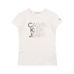 Calvin Klein Jeans Póló  fekete / fehér / ezüst