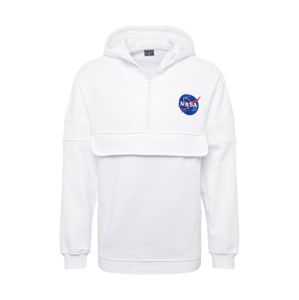 Mister Tee Tréning dzseki 'NASA Chest Embroidery Pull Over Hoody'  fehér