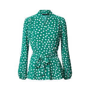 Dorothy Perkins Shirt 'WRAP TOP'  zöld / fehér