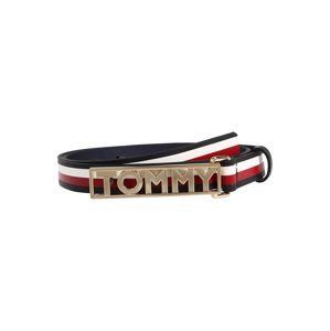 TOMMY HILFIGER Övek 'Tommy Plaque Belt 2.0'  sötétkék / fehér