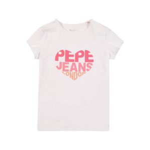 Pepe Jeans Póló 'Bendela'  narancs / fehér / rózsaszín