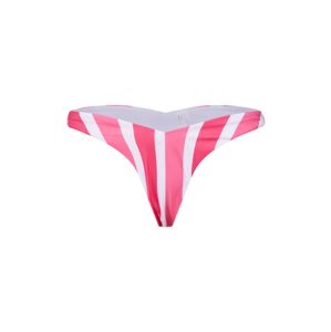 Hunkemöller Bikini nadrágok 'Candy Stripes High Leg Cheeky'  rózsaszín / fehér