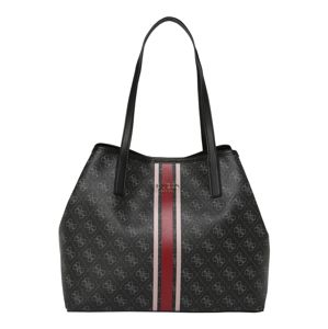 GUESS Shopper táska 'Vikky'  szürke / antracit / piros
