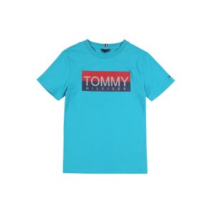 TOMMY HILFIGER Shirt 'REFLECTIVE HILFIGER TEE S/S'  türkiz