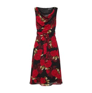 Mela London Koktélruhák 'COWL NECK ROSE PRINT DRESS'  piros / fekete