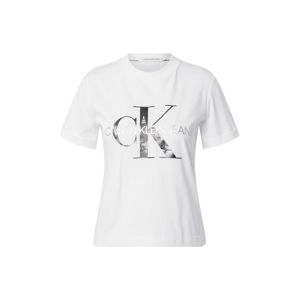 Calvin Klein Jeans Póló 'New York'  fehér / ezüst / sötétszürke