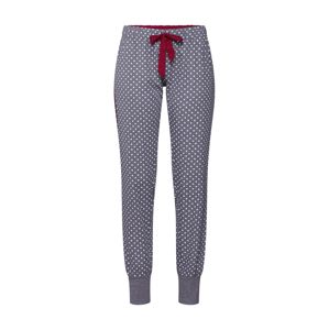 ESPRIT Pizsama nadrágok 'Fenja'  világosszürke / vérvörös / fehér