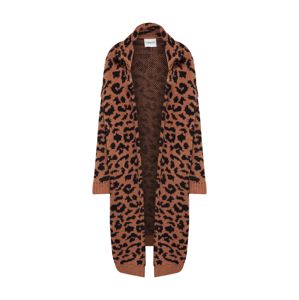 Essentiel Antwerp Kötött kabát 'Tumblr leopard jacquard coat'  barna / fekete