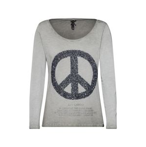 Key Largo Shirt 'PEACE'  khaki / fekete