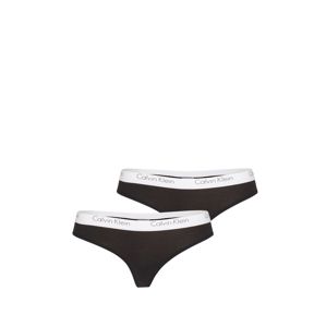 Calvin Klein Underwear String bugyik '2PK THONG'  fekete / fehér