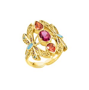 Thomas Sabo Gyűrűk 'Libelle'  világoskék / arany / sötét narancssárga / eozin