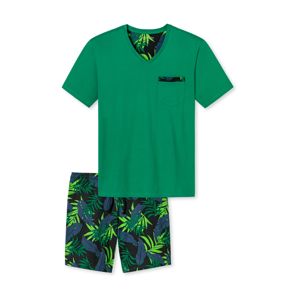 SCHIESSER Rövid pizsama  kék / zöld / fekete
