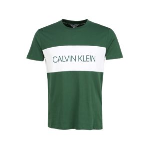 Calvin Klein Swimwear Shirt  fehér / sötétzöld