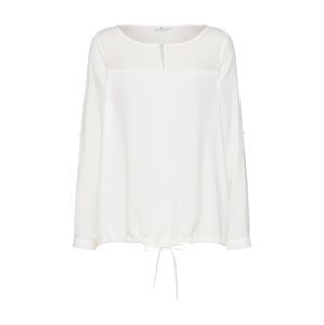 TOM TAILOR Blúz 'blouse fabric mix'  fehér