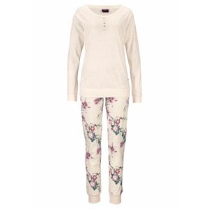 BUFFALO Langärmliger Pyjama mit Blumenprint  bézs