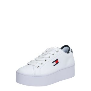 Tommy Jeans Rövid szárú edzőcipők 'FLATFORM'  sötétkék / piros / fehér