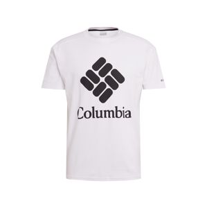 COLUMBIA Póló 'Columbia Lodge Logo Tee'  fekete / fehér