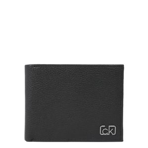 Calvin Klein Pénztárcák 'CK SIGNATURE PEBBLE 10CC W/ COIN'  fekete