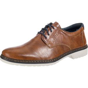 RIEKER Fűzős cipő  sötétkék / barna / fehér
