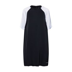 Calvin Klein Jeans Ruha 'COLOR BLOCK T SHIRT DRESS'  fekete / fehér