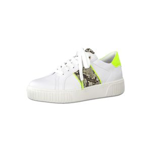 MARCO TOZZI Rövid szárú edzőcipők  fehér / neonsárga